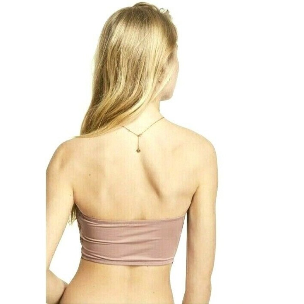 Free People Bralette M Camila Bandeau Crochet Lace Bra Top Vintage Rose Size M - Picture 6 of 8
